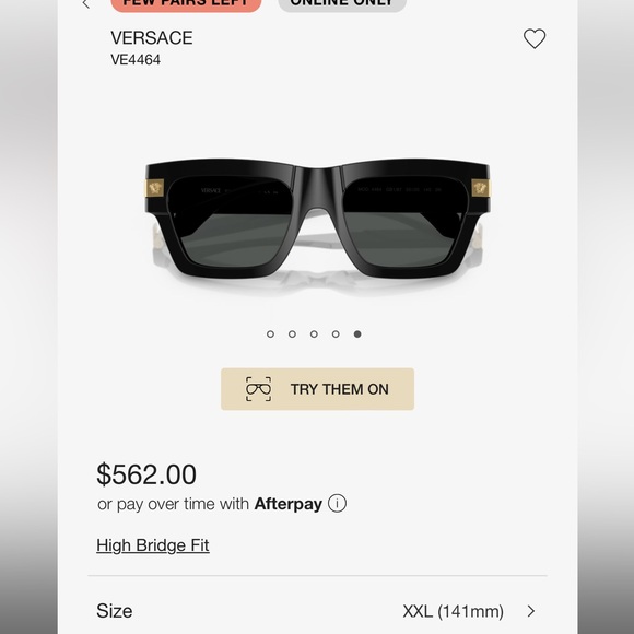 Brand new Versace sunglasses unisex!! In black and gold! - Picture 8 of 8